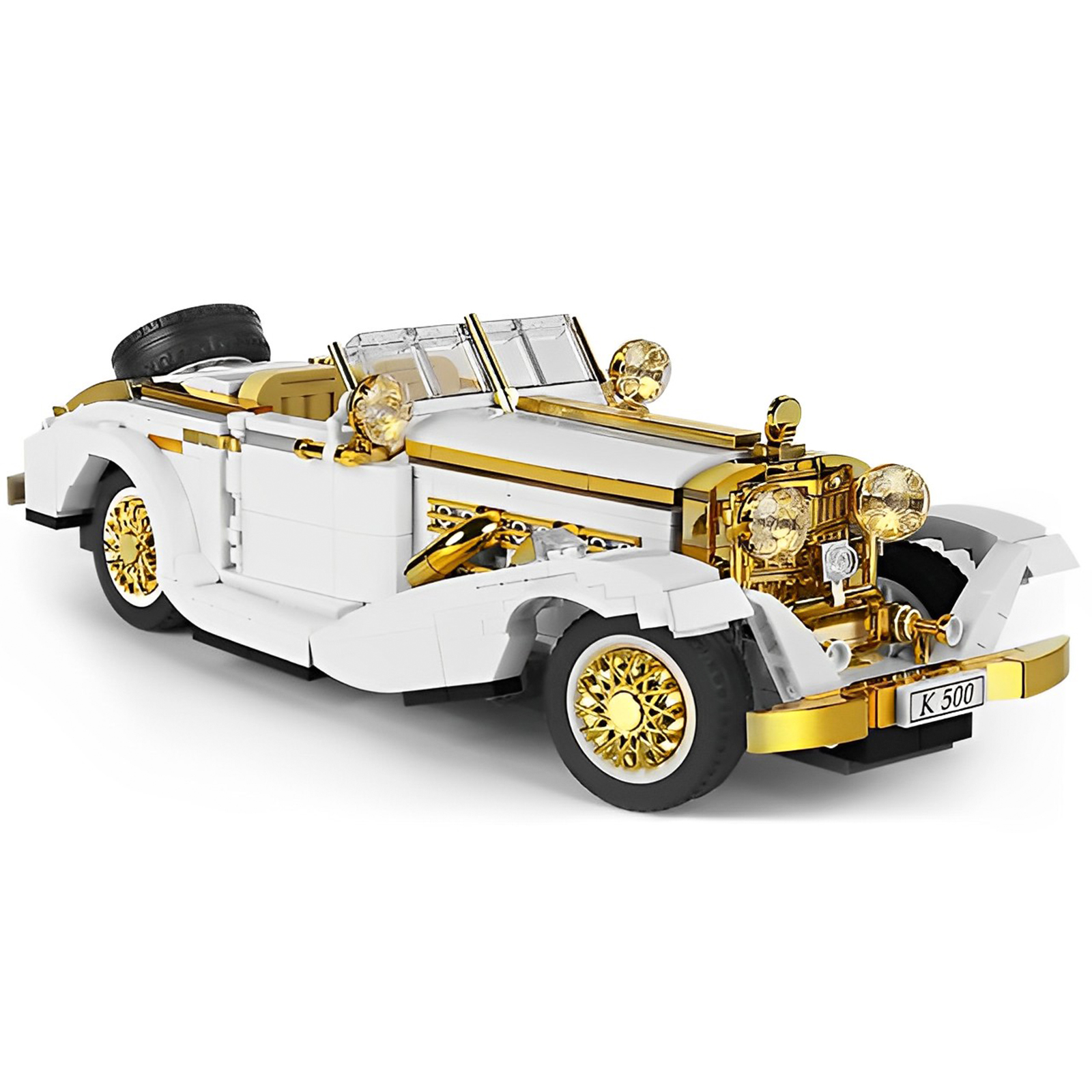 Конструктор Mould King Ретро автомобиль 10003 белый, 868 деталей