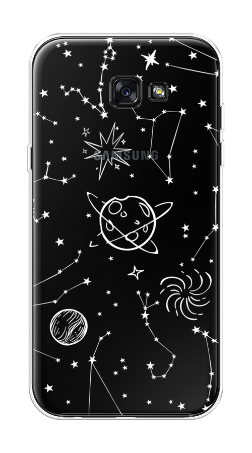 

Чехол на Samsung Galaxy A7 2017 "Планеты в космосе", Белый, 20950-2