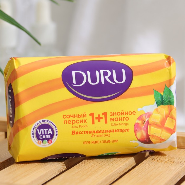 Крем-мыло DURU 1+1 Персик-Манго 80 г love yourself крем баттер для тела манго