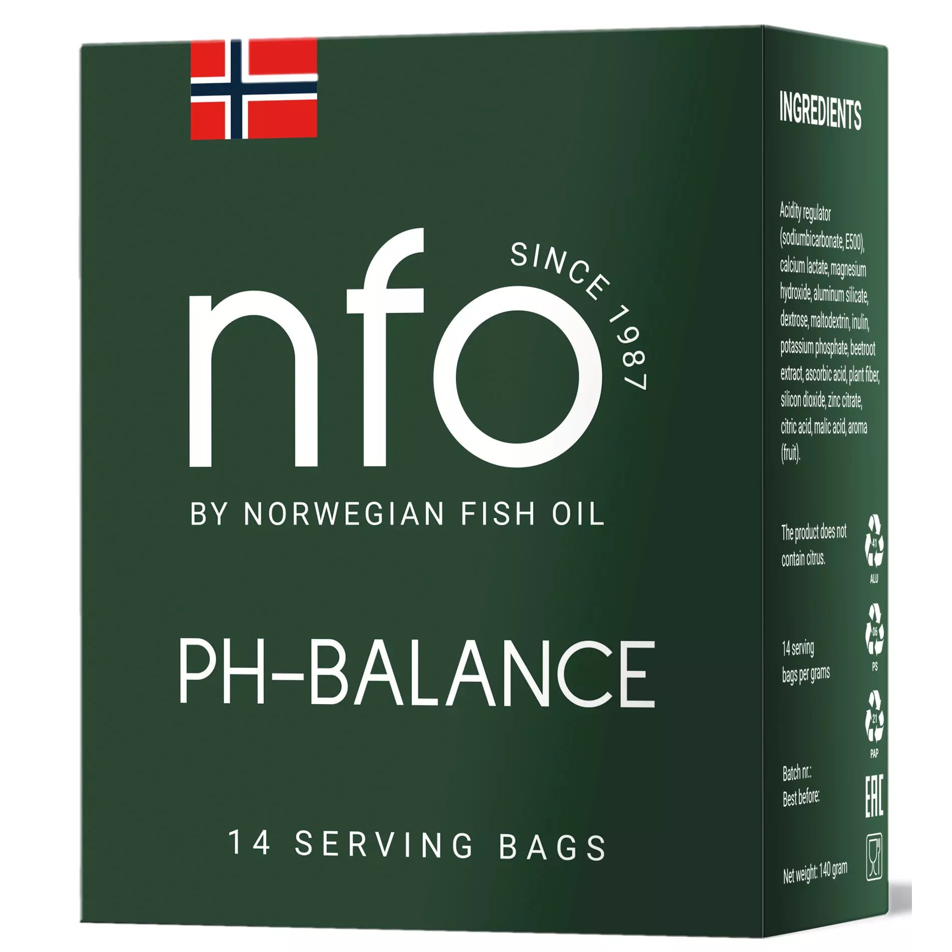 Добавка Norwegian Fish Oil PH-баланс порошок 14 шт.