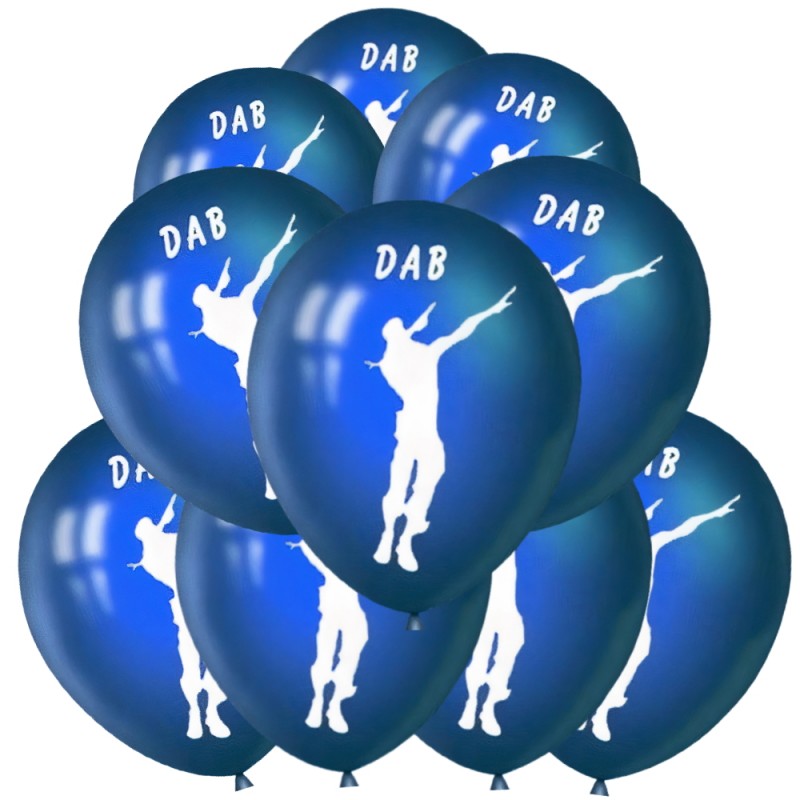 

Набор воздушных шаров Fortnite Dab синий, 10 шт, 32 см