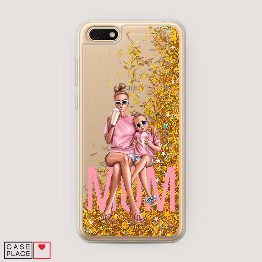 

Чехол Awog на Huawei Y5 2018 "Lovely mom", Синий;бежевый;розовый, 65990-1