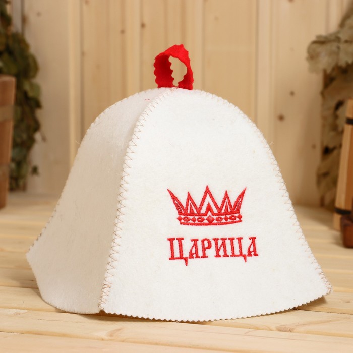 

Шапка банная "Царица", полушерсть, Бежевый