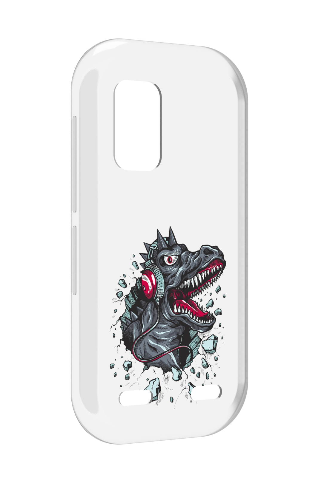 

Чехол MyPads Нарисованный динозавр в наушниках для UleFone Armor X10 / X10 Pro, Прозрачный, Tocco