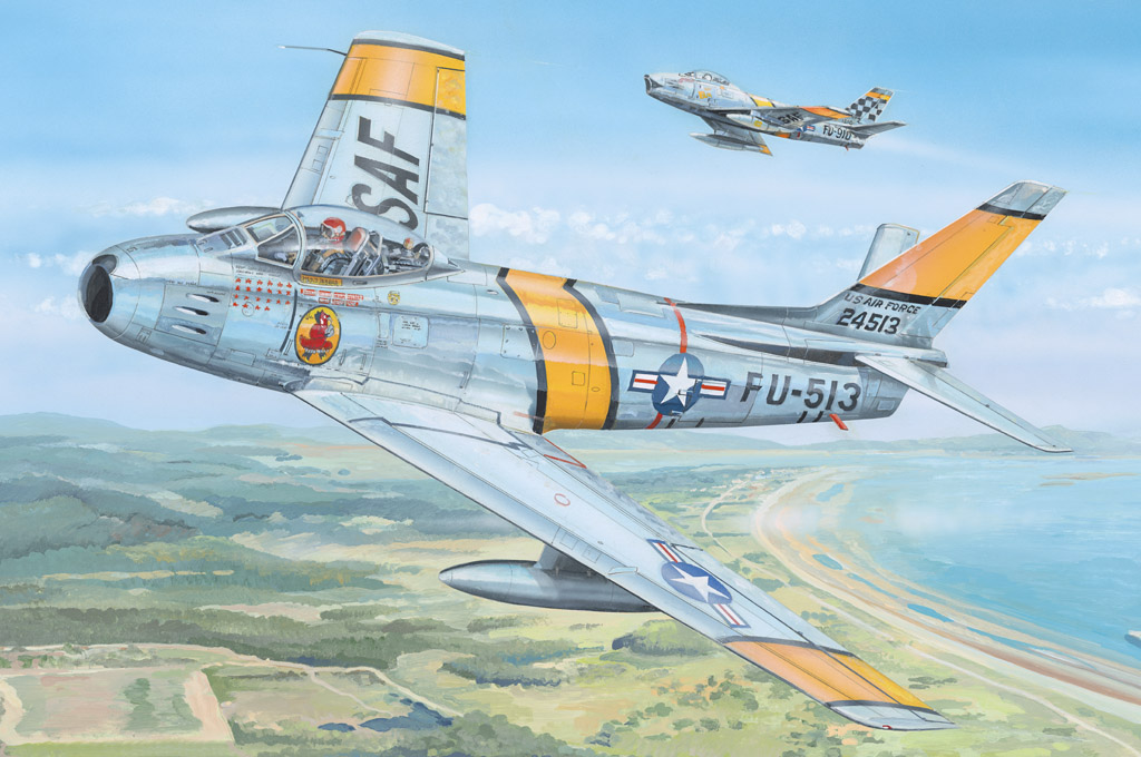 фото Сборная модель hobbyboss 1/18 самолет f-86f-30 “sabre” 81808