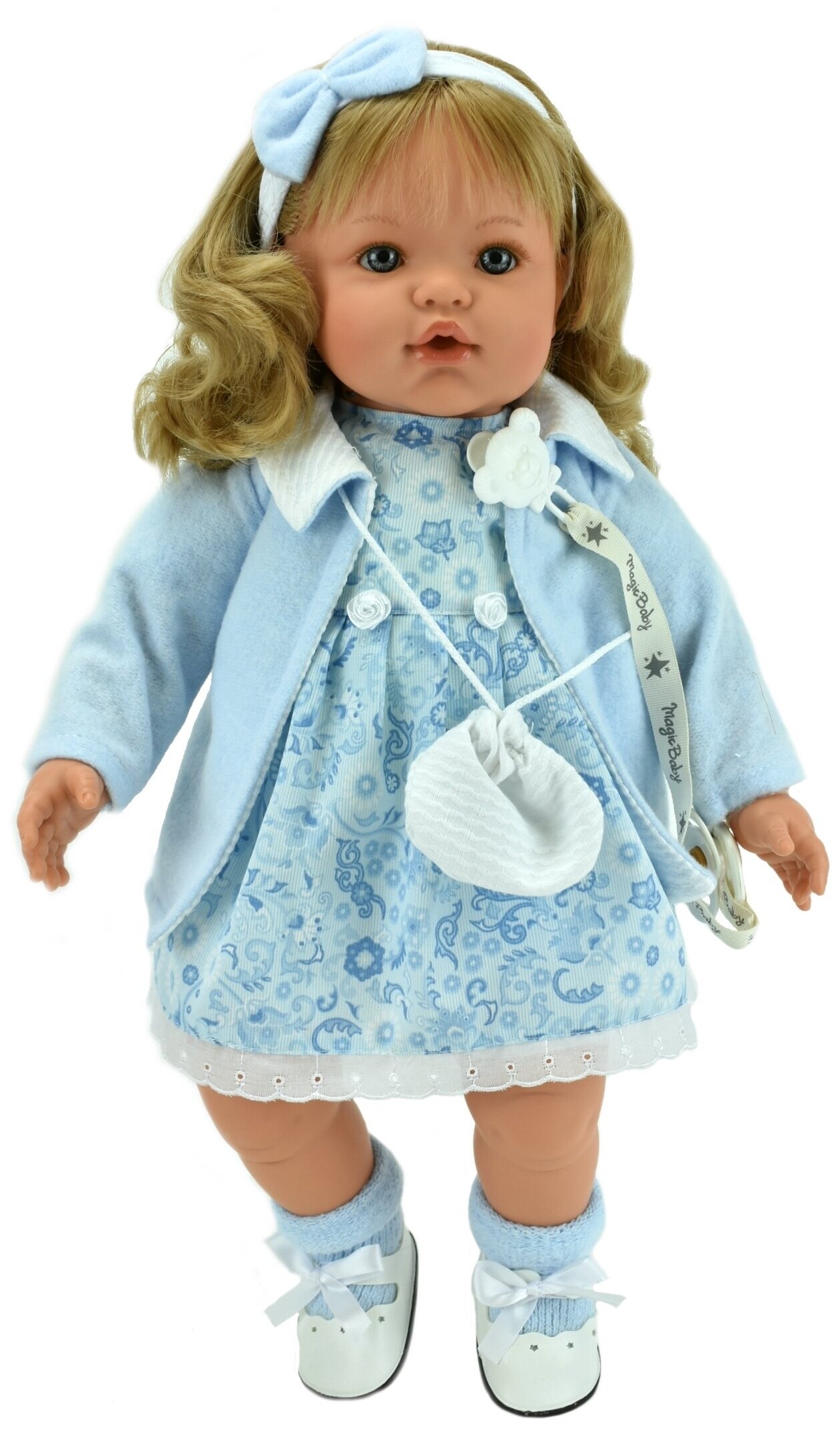 фото Кукла lamagik сьюзи, в голубом платье и кофточке 47019, 47 см