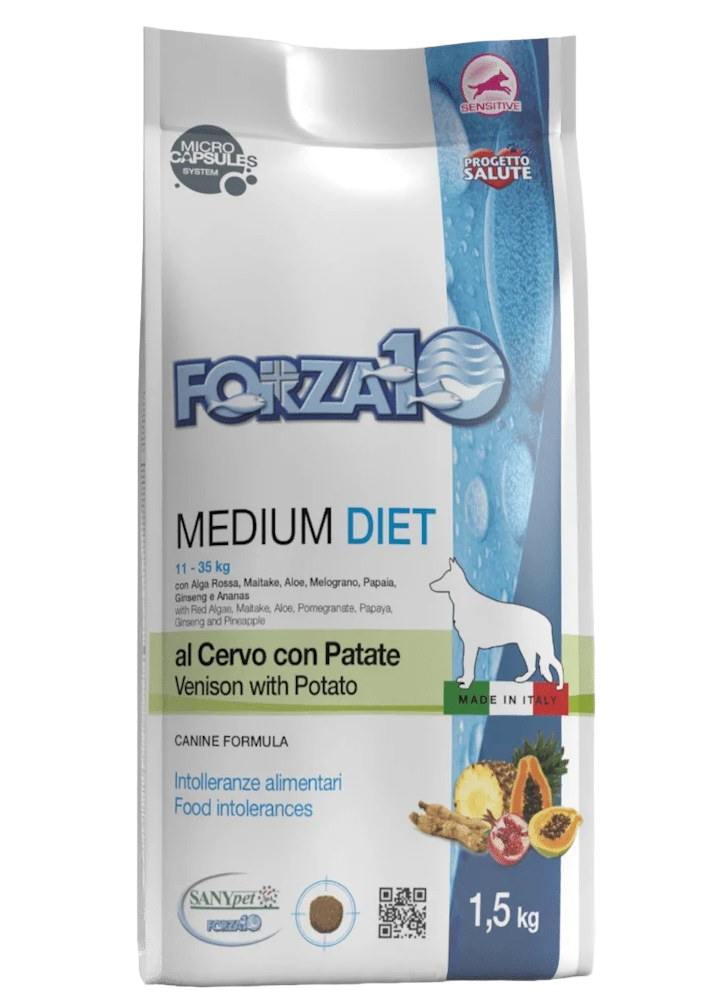 

Сухой корм для собак Forza10 Diet Medium, оленина, картофель, 1,5кг, Diet Medium