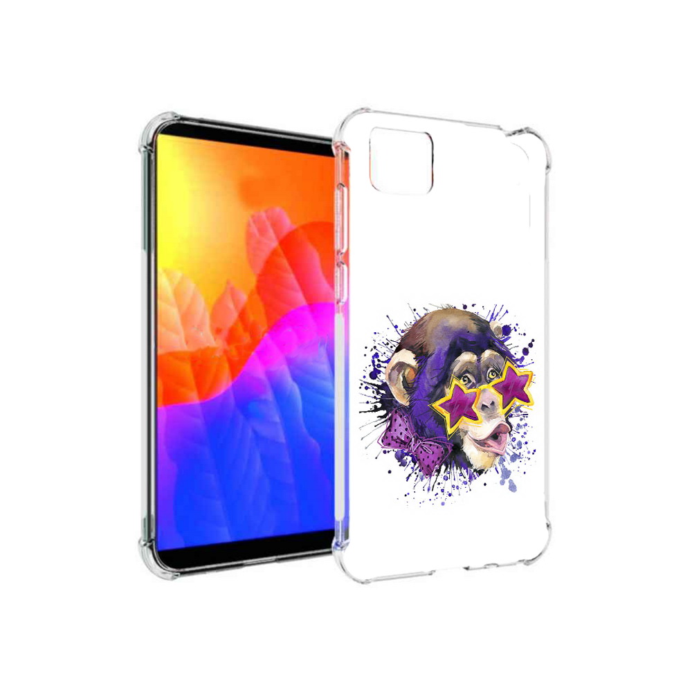 

Чехол MyPads обезьяна в очках для Honor 9S (DUA-LX9), Прозрачный, Tocco