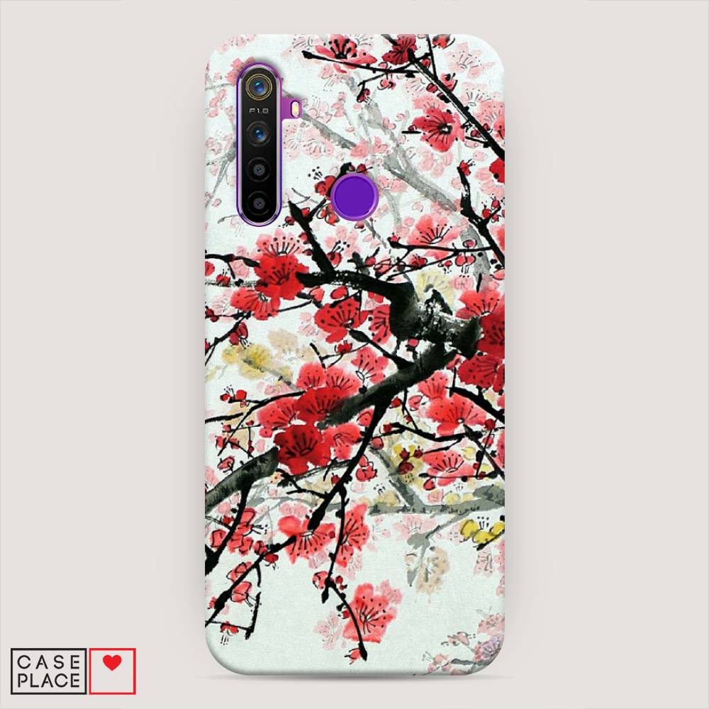

Пластиковый чехол "Сакура" на Realme 5, 251520-3