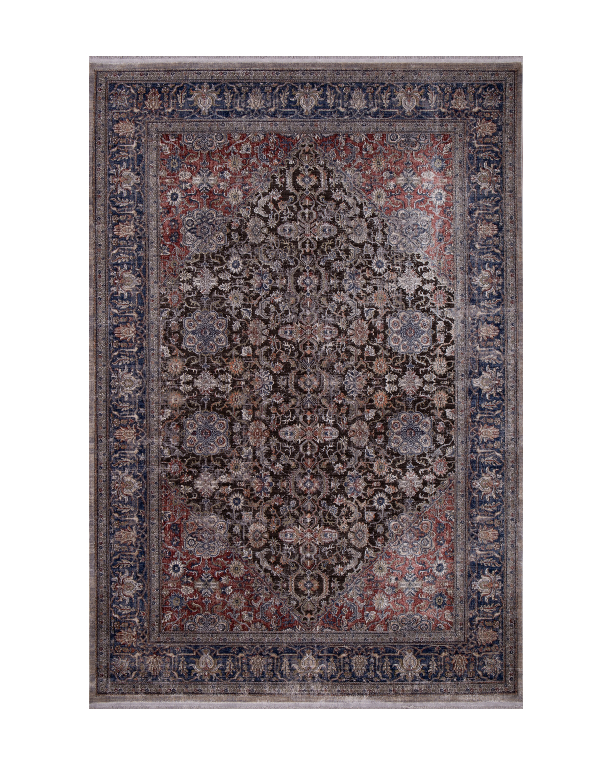

Ковёр Merinos Belize 80x150 прямоугольный бордовый/бежевый/синий O0147