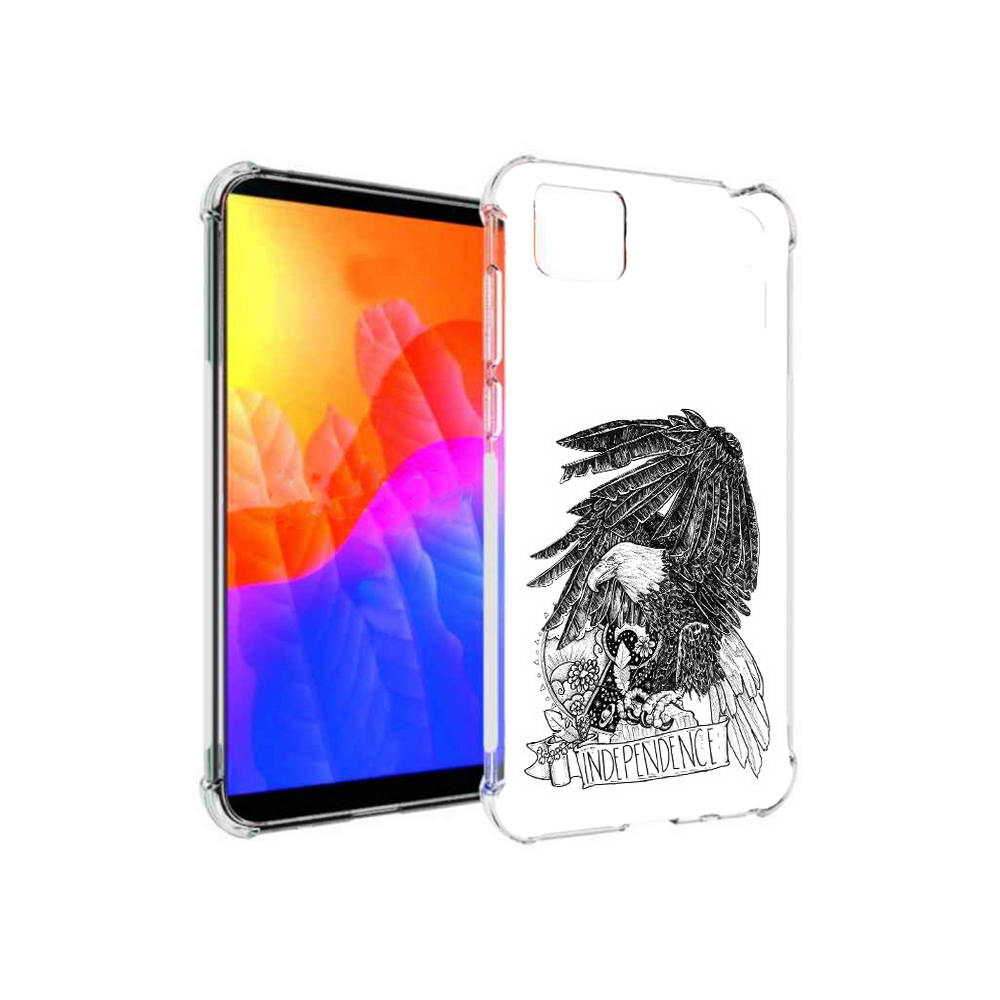 

Чехол MyPads черно белый сокол для Honor 9S (DUA-LX9), Прозрачный, Tocco