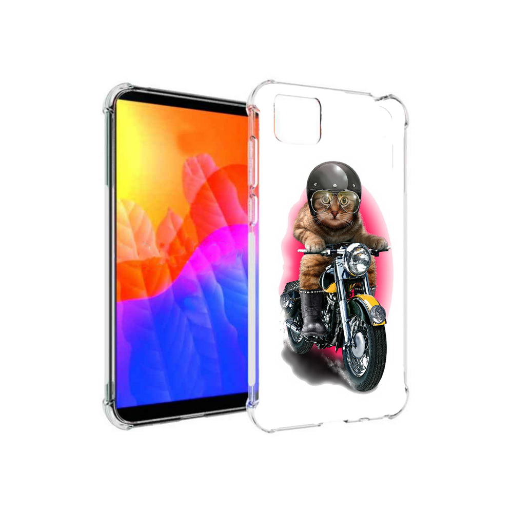 

Чехол MyPads мото-кот для Honor 9S (DUA-LX9), Прозрачный, Tocco