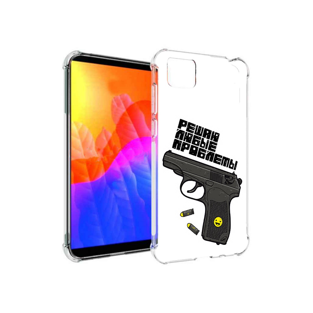 

Чехол MyPads пистолет против проблем для Honor 9S, Прозрачный, Tocco