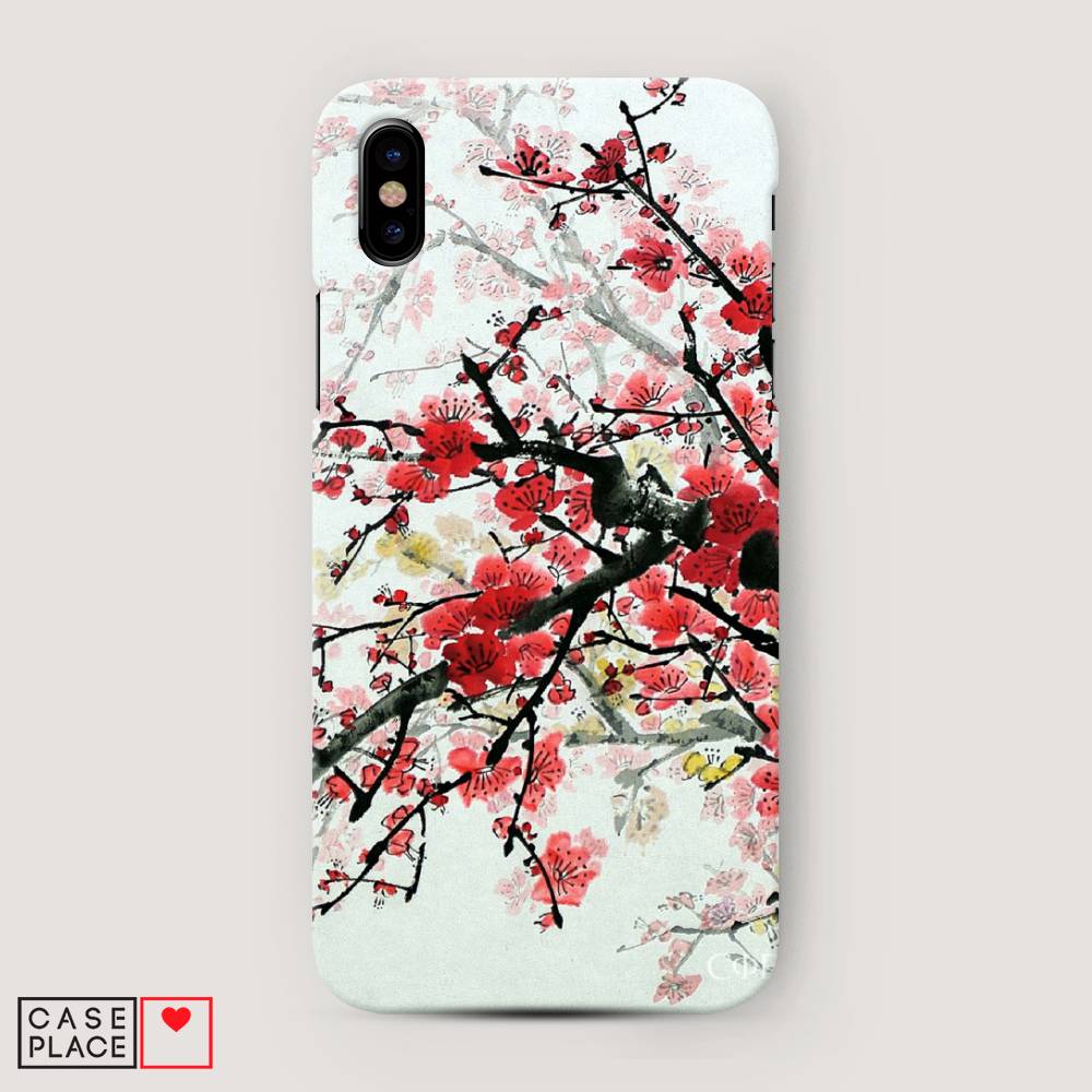 

Пластиковый чехол "Сакура" на Apple iPhone XS Max (10S Max), 11920-3