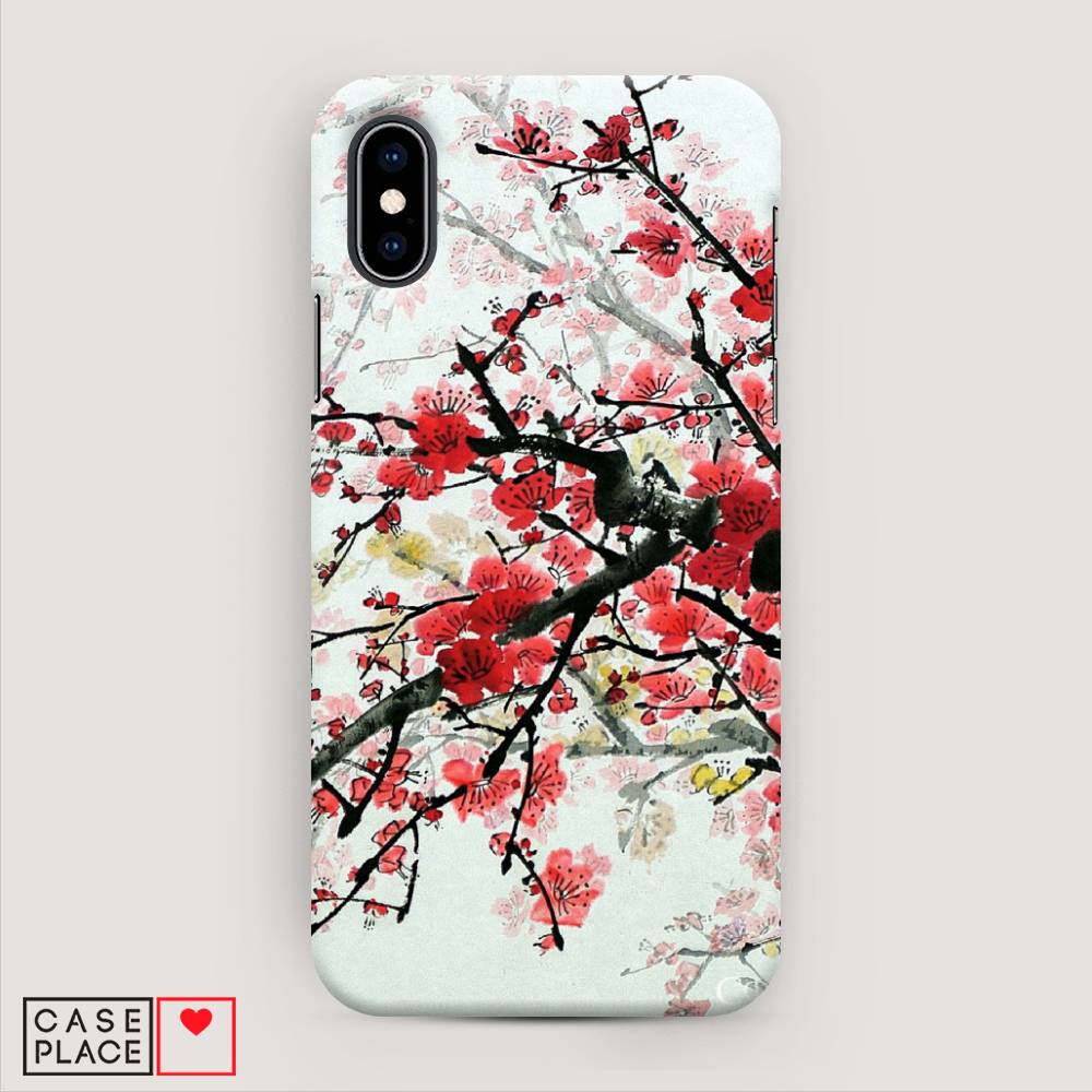 

Пластиковый чехол "Сакура" на Apple iPhone XS (10S), 11820-3