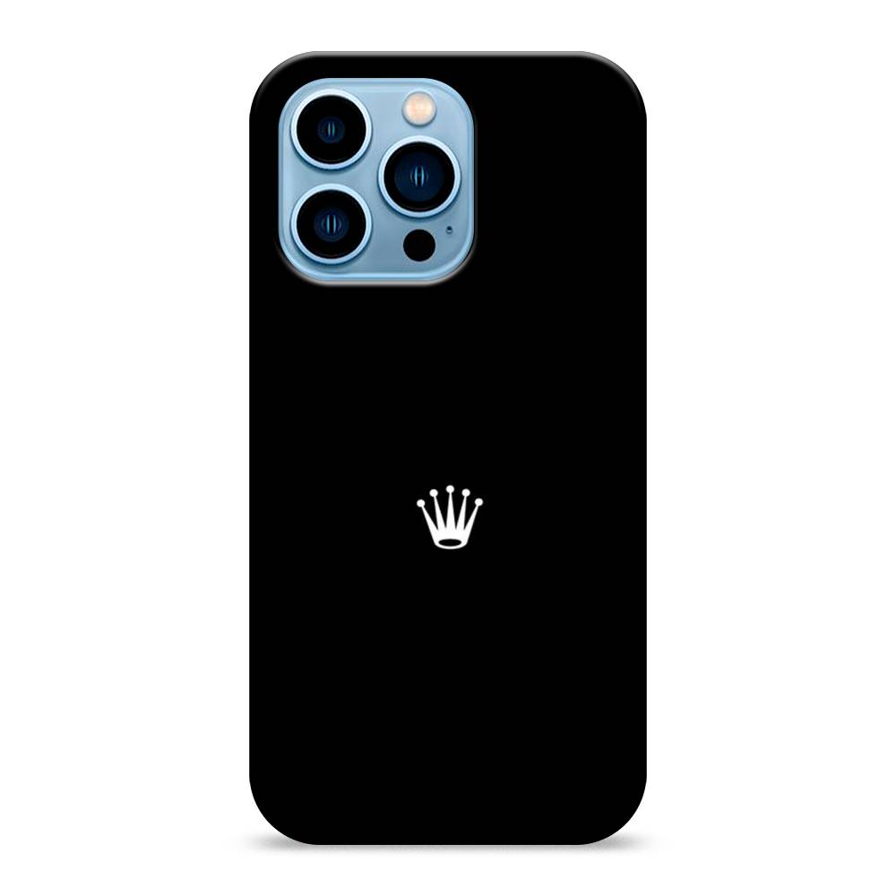 

Пластиковый чехол "Белая корона на черном фоне" на Apple iPhone 13 Pro, 14320-5
