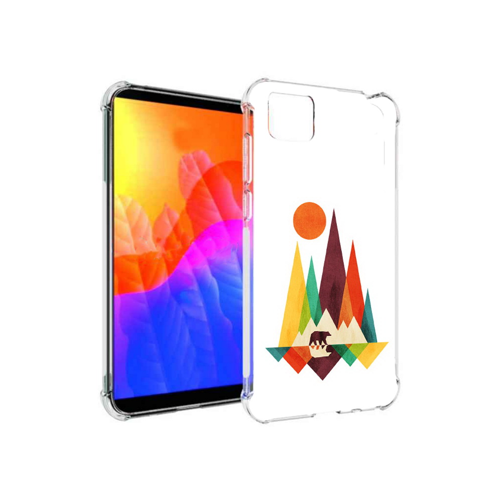 

Чехол MyPads нарисованные горы с медведем для Honor 9S, Прозрачный, Tocco