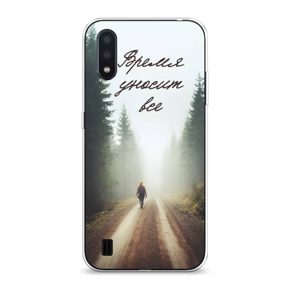 

Чехол Awog на Samsung Galaxy A01 "Время уносит все", Разноцветный, 29550-6