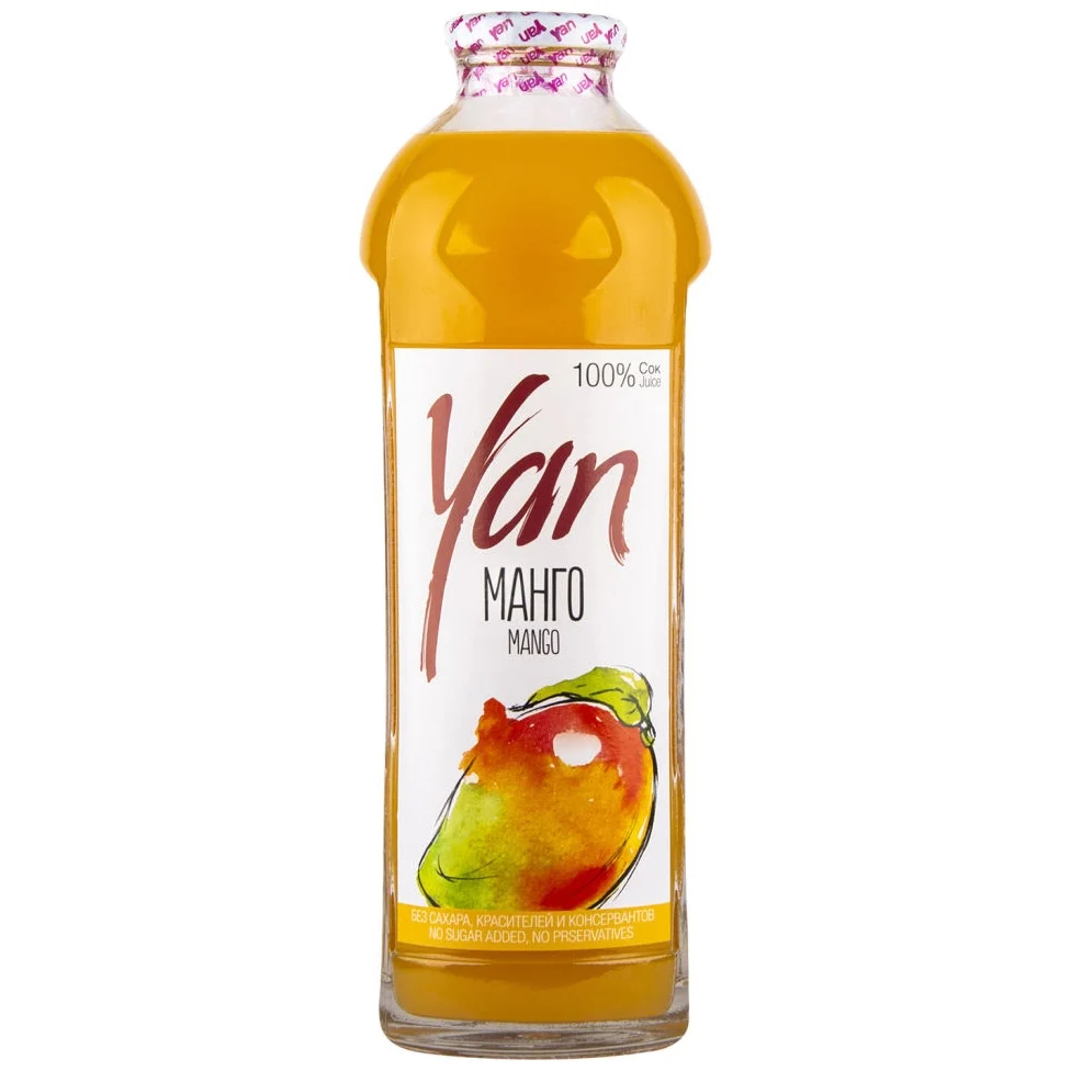 Напиток Yan газированный, сокосодержащий, манго, 930 мл