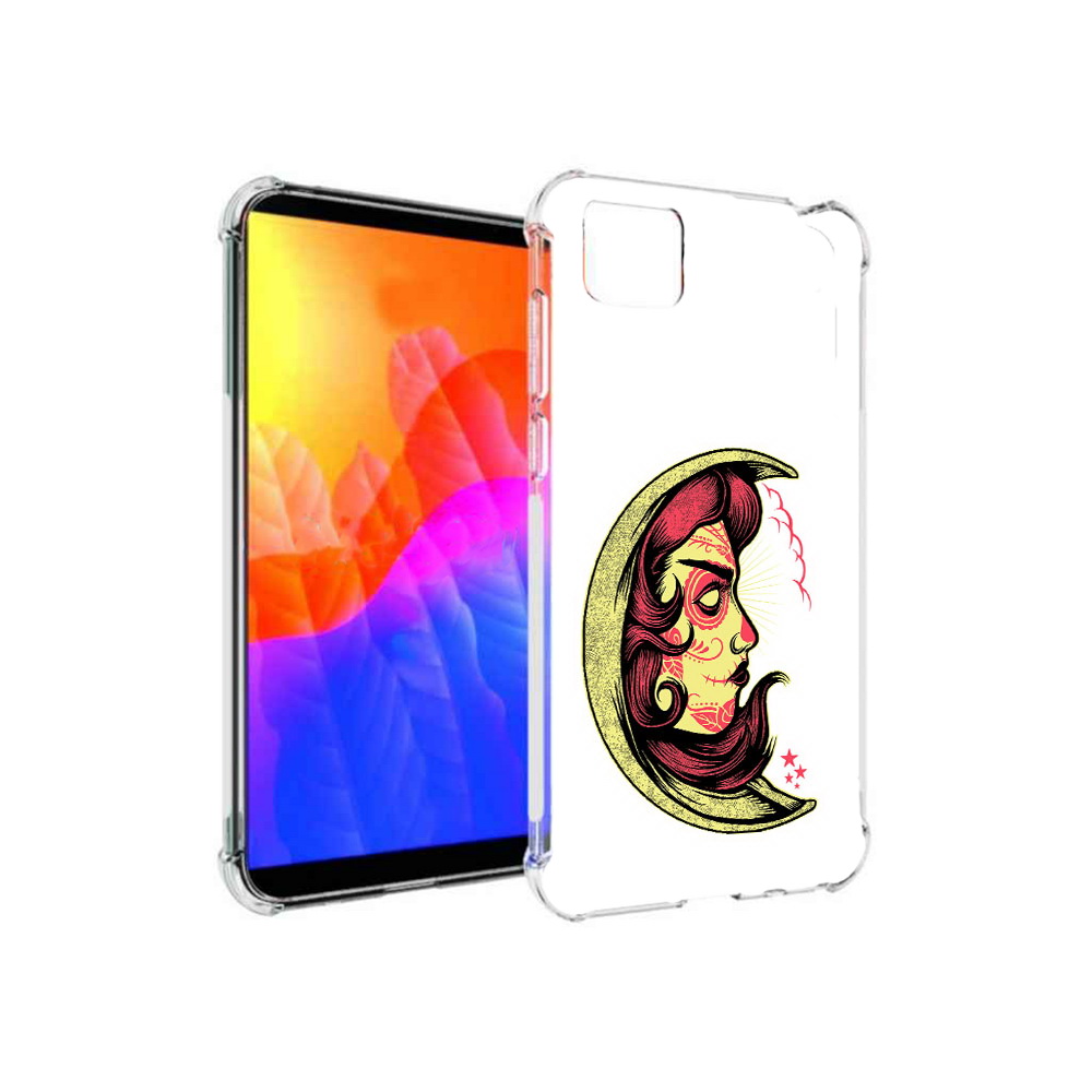 

Чехол MyPads желтый полумесяц с лицом девушки для Honor 9S, Прозрачный, Tocco