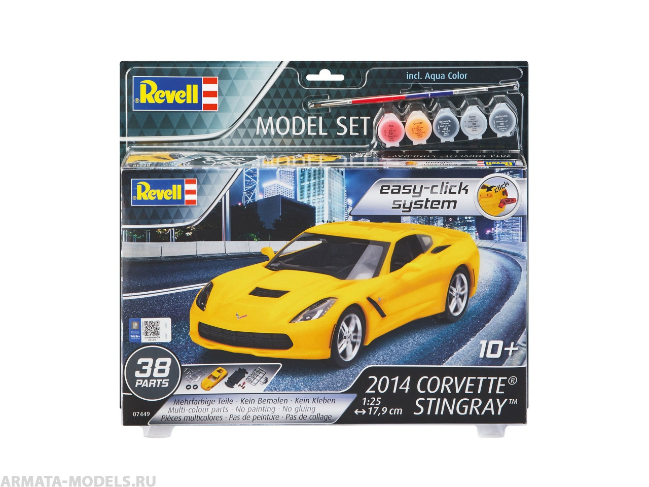 фото Набор revell спортивный автомобиль 2014 corvette stingray 67449