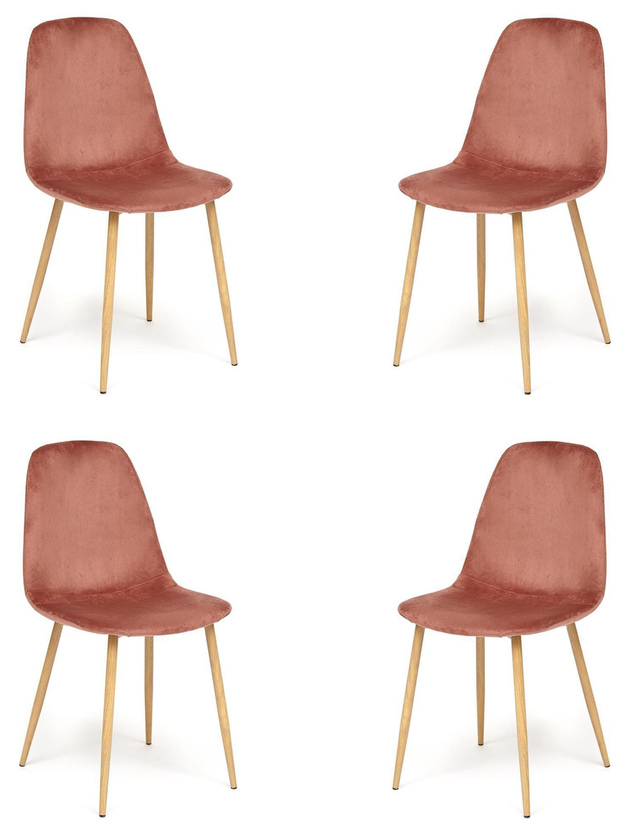 

Комплект стульев (4 шт.) Tetchair BREEZE (mod. 4724) металл, ткань, 44х48х87см, коралловый, BREEZE (mod. 4724)
