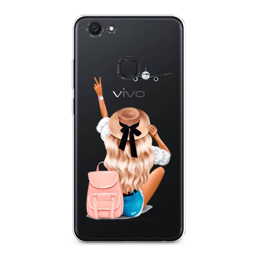 

Чехол Awog на Vivo V7 Plus "Автостопом самолетом", Разноцветный, 260750-7