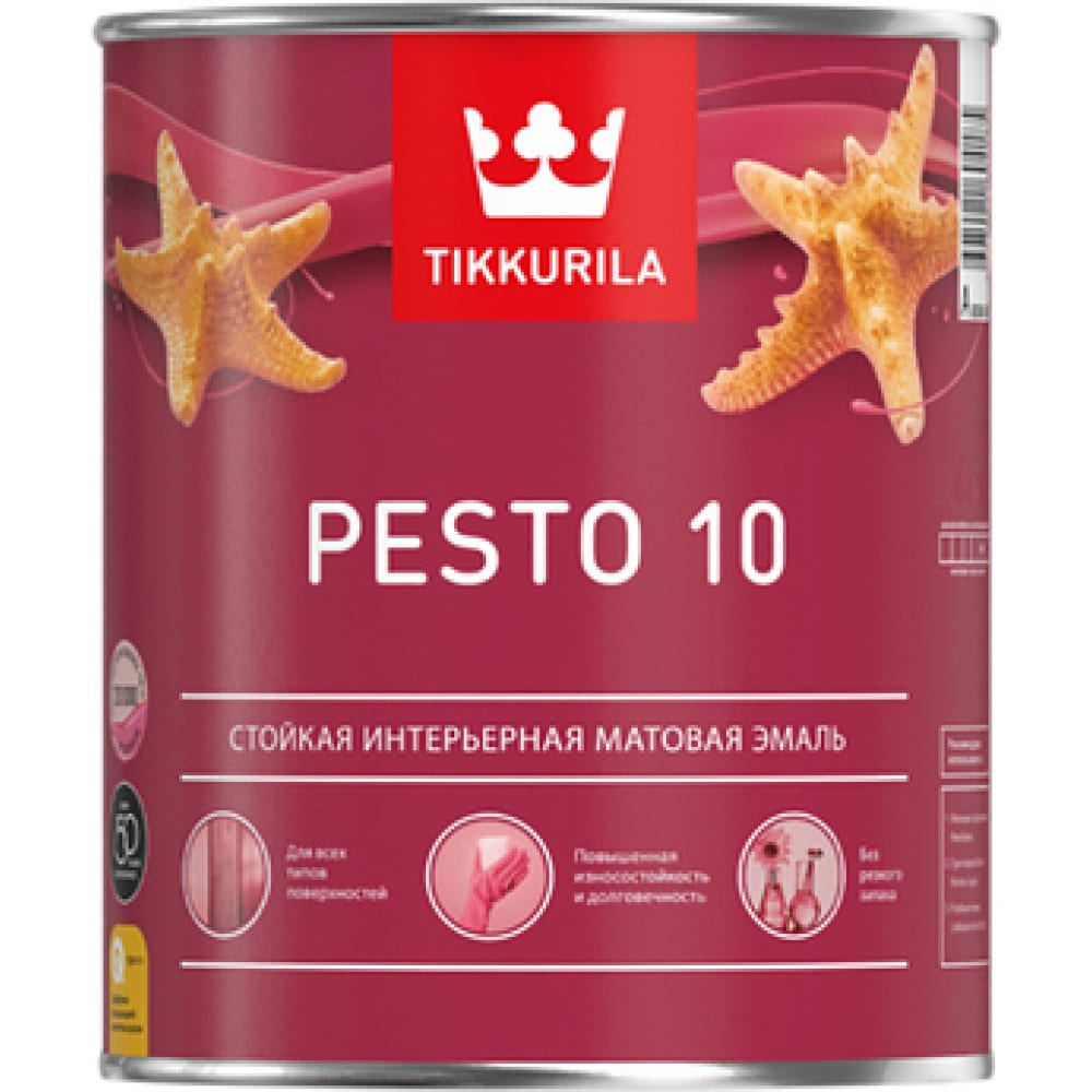 фото Стойкая алкидная универсальная эмаль tikkurila pesto 10