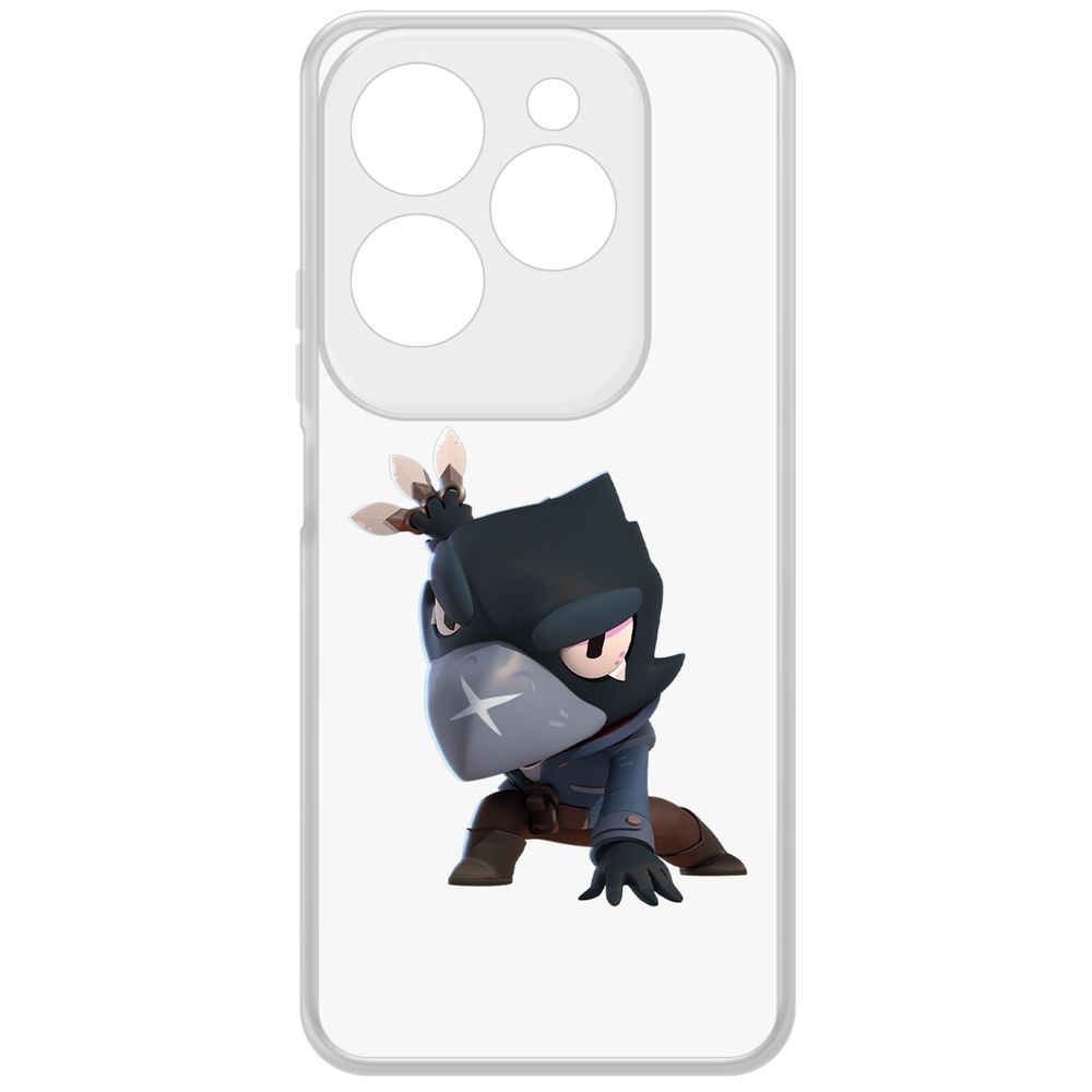 

Чехол-накладка Krutoff Clear Case Brawl Stars-Ворон для INFINIX Hot 40, Прозрачный