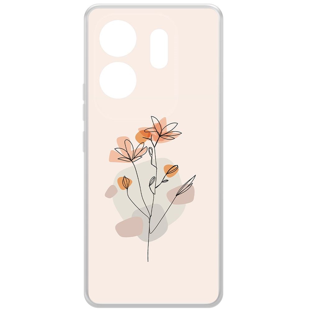 

Чехол-накладка Krutoff Clear Case Ромашки для Infinix Zero 30 4G, Прозрачный