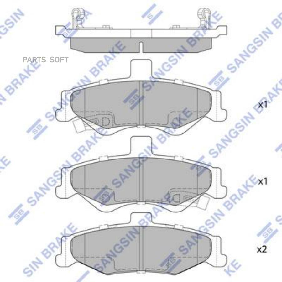 

Колодки тормозные CHEVROLET CAMARO 98- зад. Sangsin brake SP4301