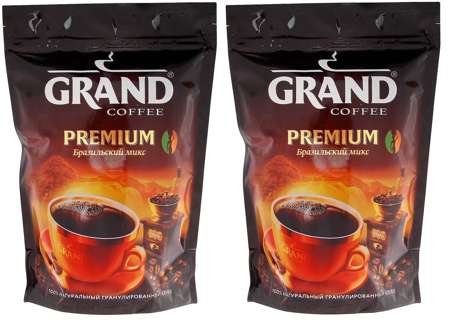 

Кофе растворимый Grand гранулированный Premium, по-бразильски, 200 г х 2 шт