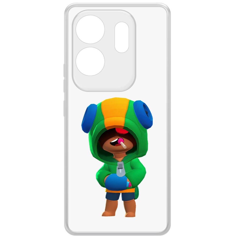 

Чехол-накладка Krutoff Clear Case Brawl Stars-Леон для INFINIX Zero 30 4G, Прозрачный
