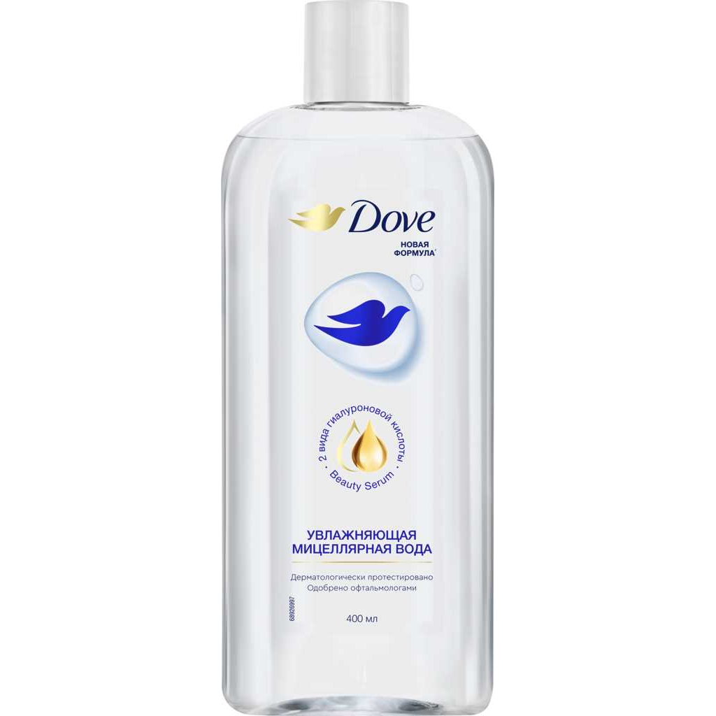Вода мицеллярная Dove для снятия макияжа, увлажняющая, с гиалуроновой кислотой 400 мл