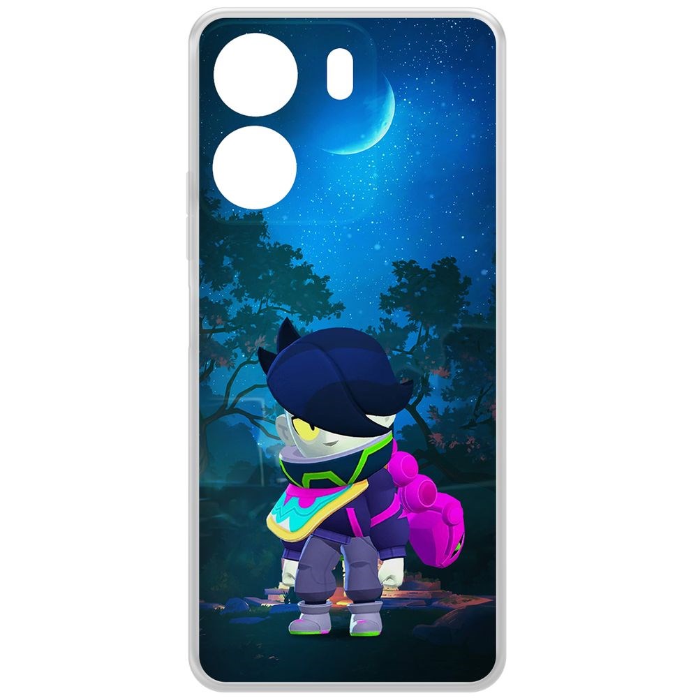 

Чехол-накладка Krutoff Clear Case Brawl Stars-Орочи Эдгар для Xiaomi Poco C65, Прозрачный