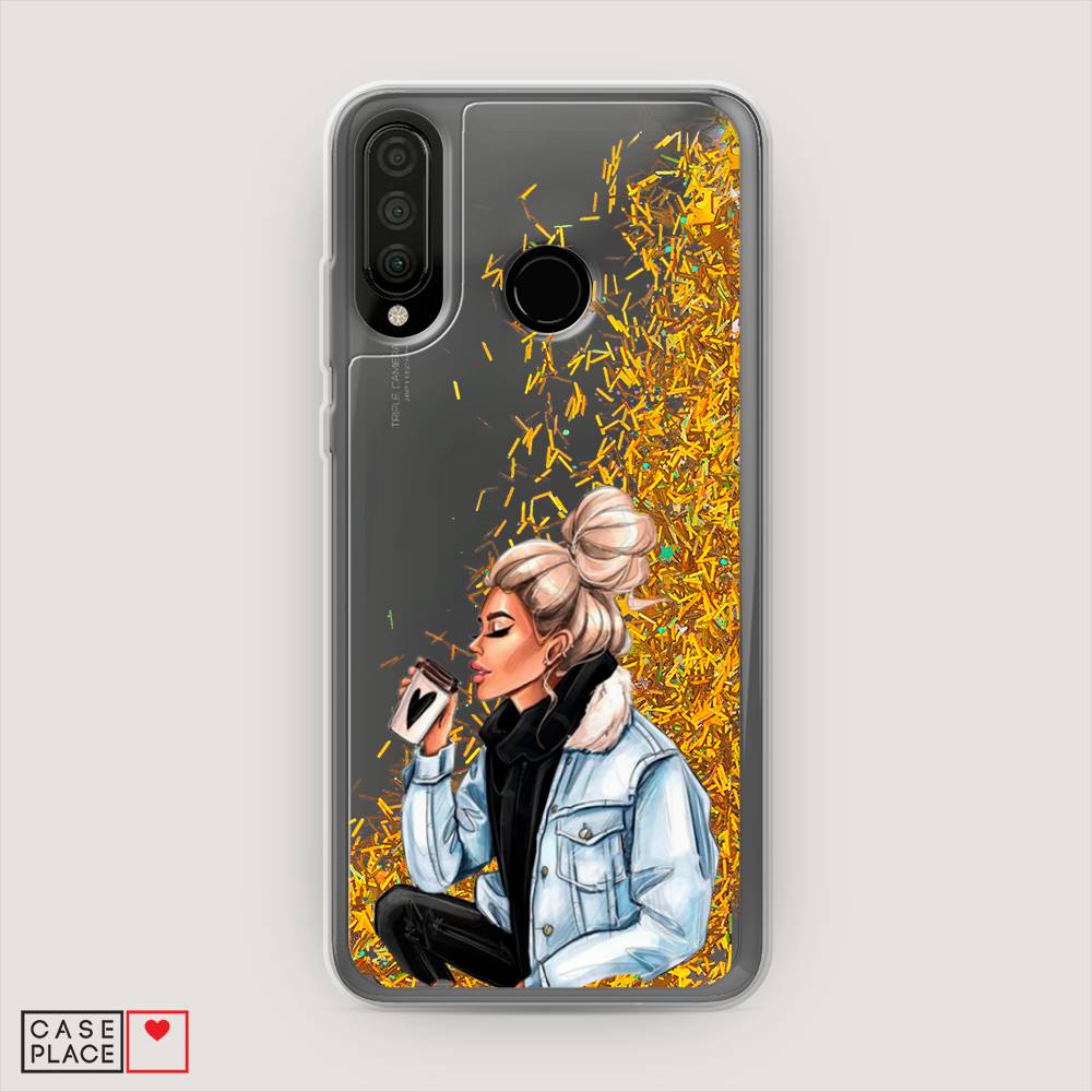 

Чехол Awog на Huawei P30 Lite "Cute girl", Коричневый;бежевый, 67990-1