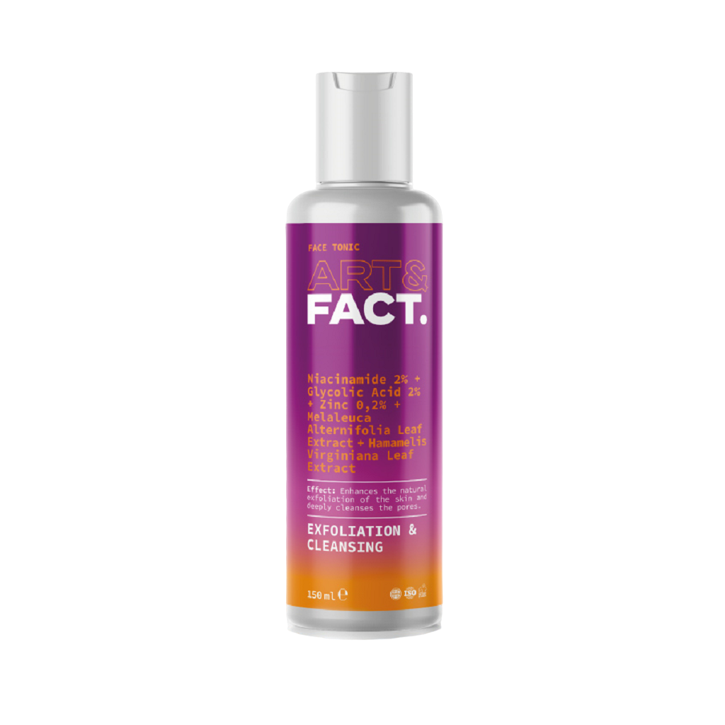 Тоник для лица для глубокого очищения пор Art&Fact Niacinamide 2 %+Glycolic Acid 2% 150 мл