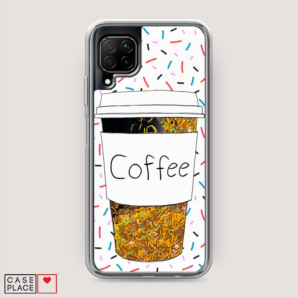 фото Чехол awog "coffee прозрачный стакан" для huawei p40 lite