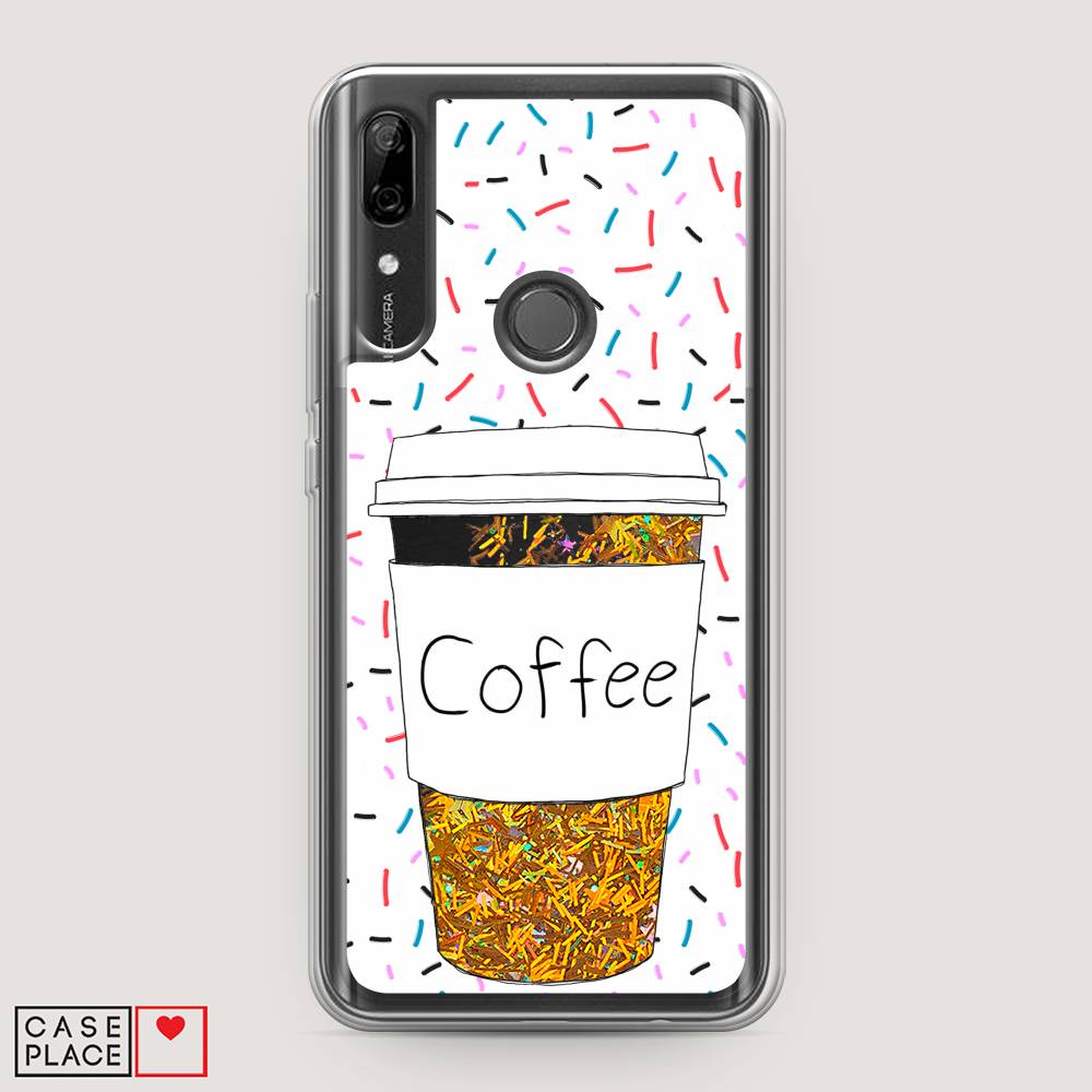 фото Чехол awog "coffee прозрачный стакан" для huawei p smart z