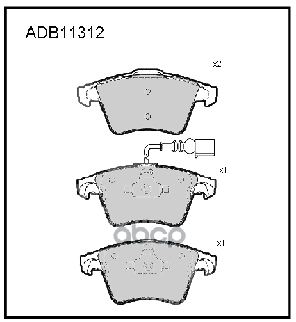 

Тормозные колодки ALLIED NIPPON передние дисковые ADB11312