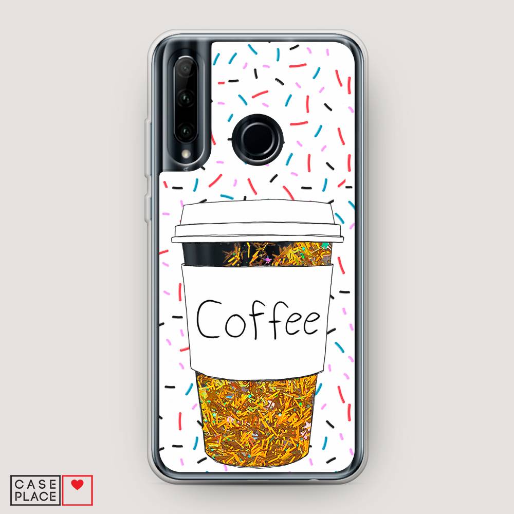 фото Чехол awog "coffee прозрачный стакан" для huawei p smart plus 2019