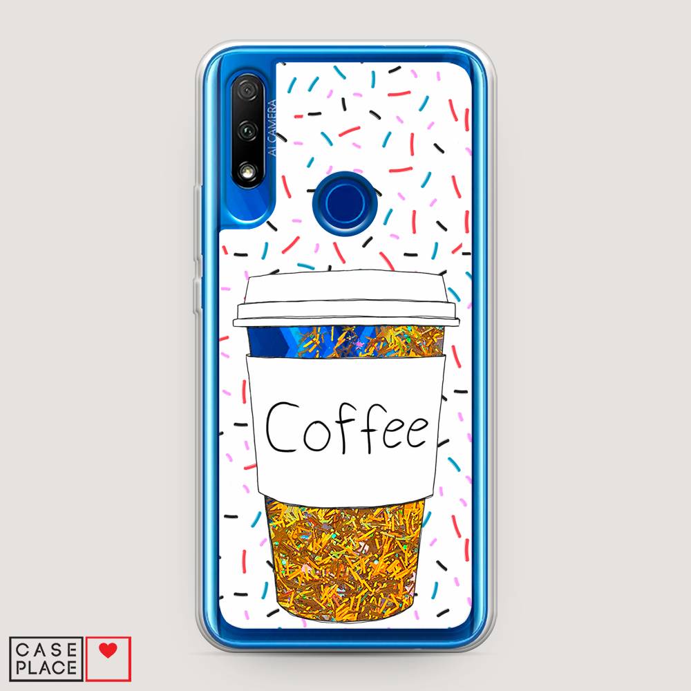 фото Чехол awog "coffee прозрачный стакан" для honor 9x