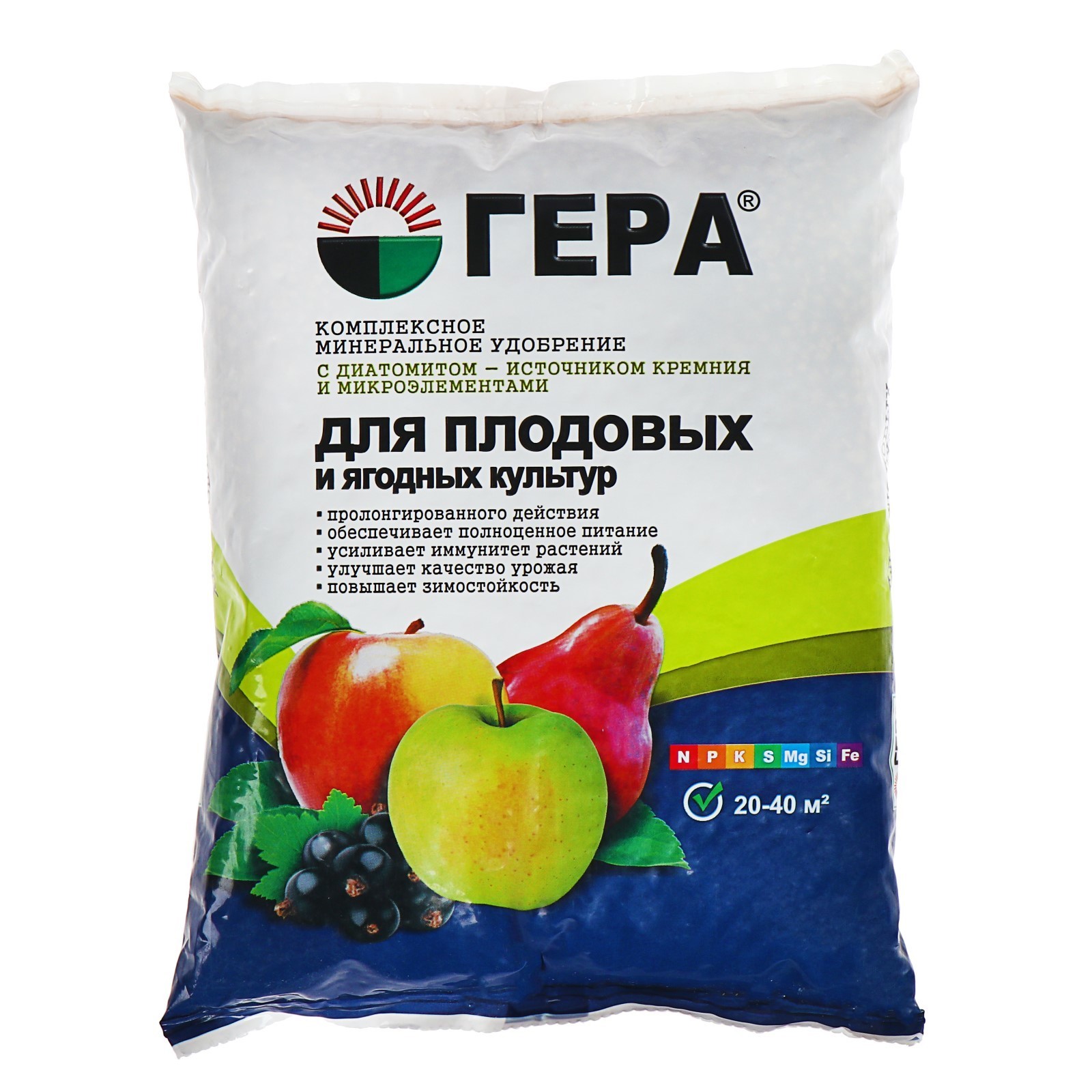 

Минеральное удобрение комплексное Гера для плодовых и ягодных культур 2040 0,9 кг