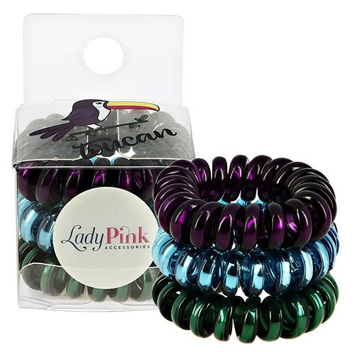 

Набор резинок LADY PINK Basic Slinky box 3 шт голубой, зеленый, черный, SLINKY