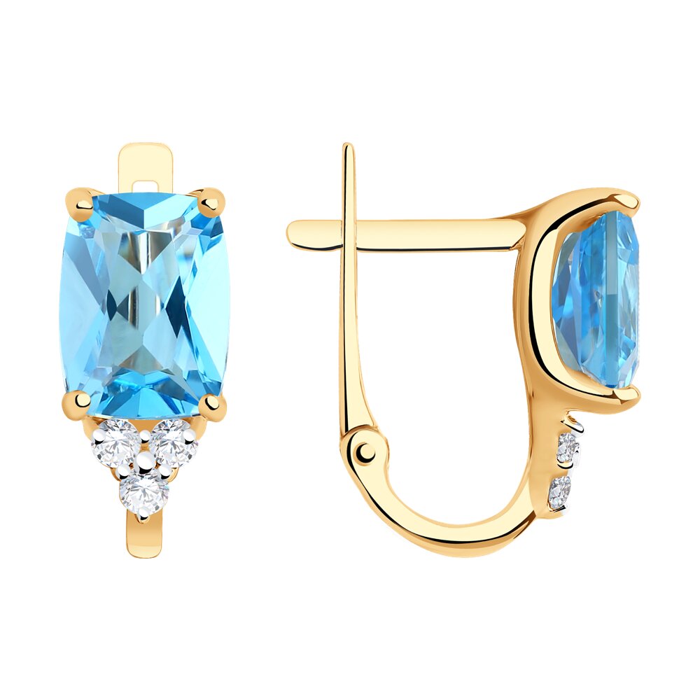 

Серьги из красного золота с топазом SOKOLOV 728404, 728404