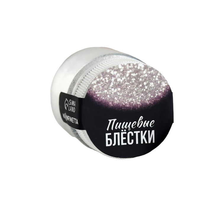 

Пищевые блестки KONFINETTA мелкой фракции: Серебро, 5 г.
