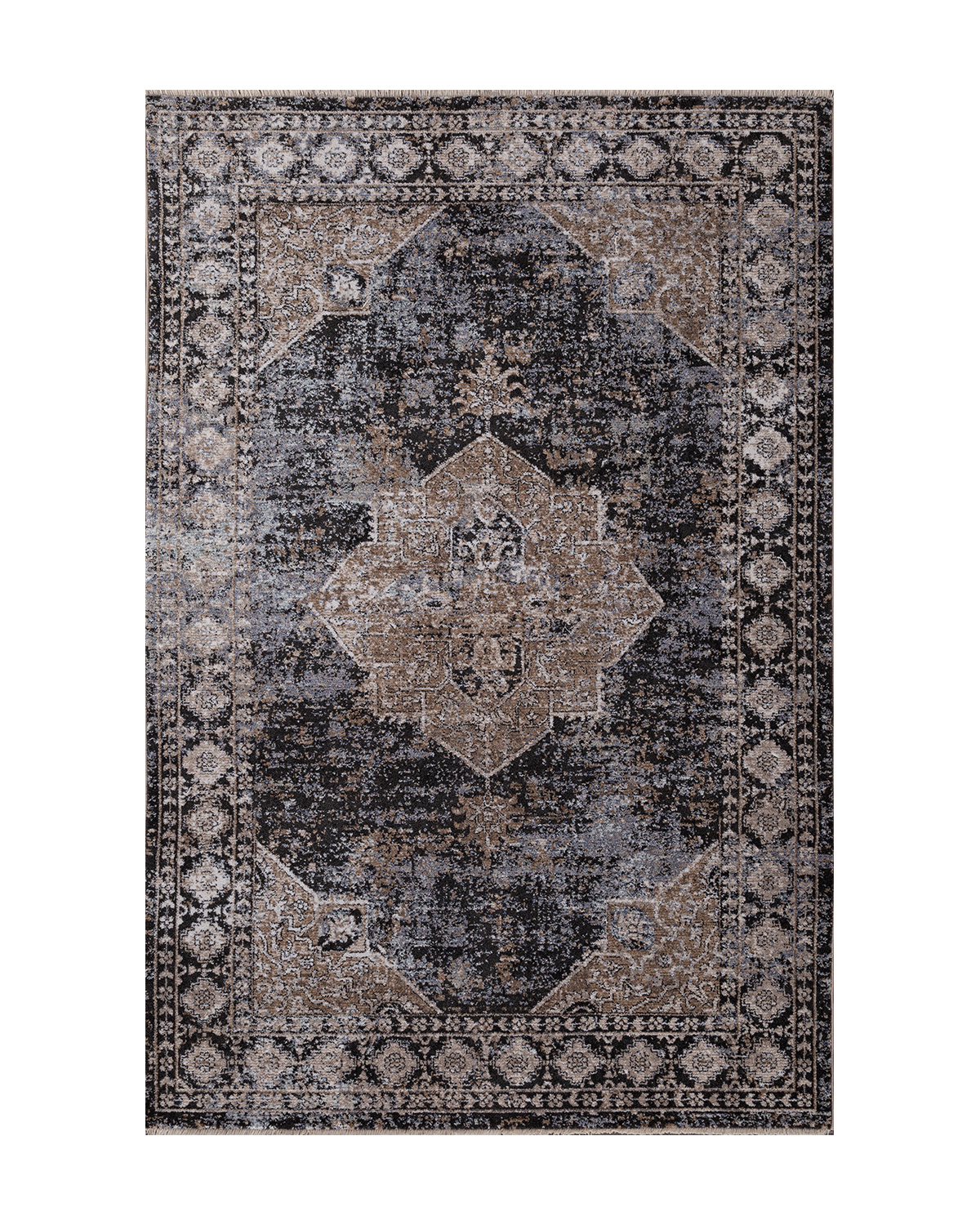 

Ковёр Merinos Baltimore 80x140 прямоугольный тёмно-синий/тёмно-бежевый O0484