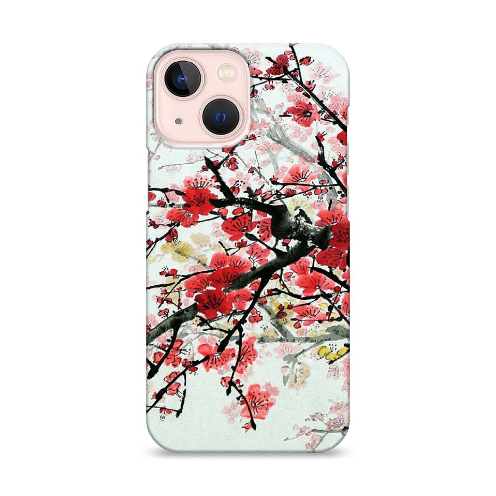 

Пластиковый чехол "Сакура" на Apple iPhone 13 mini, 14120-3