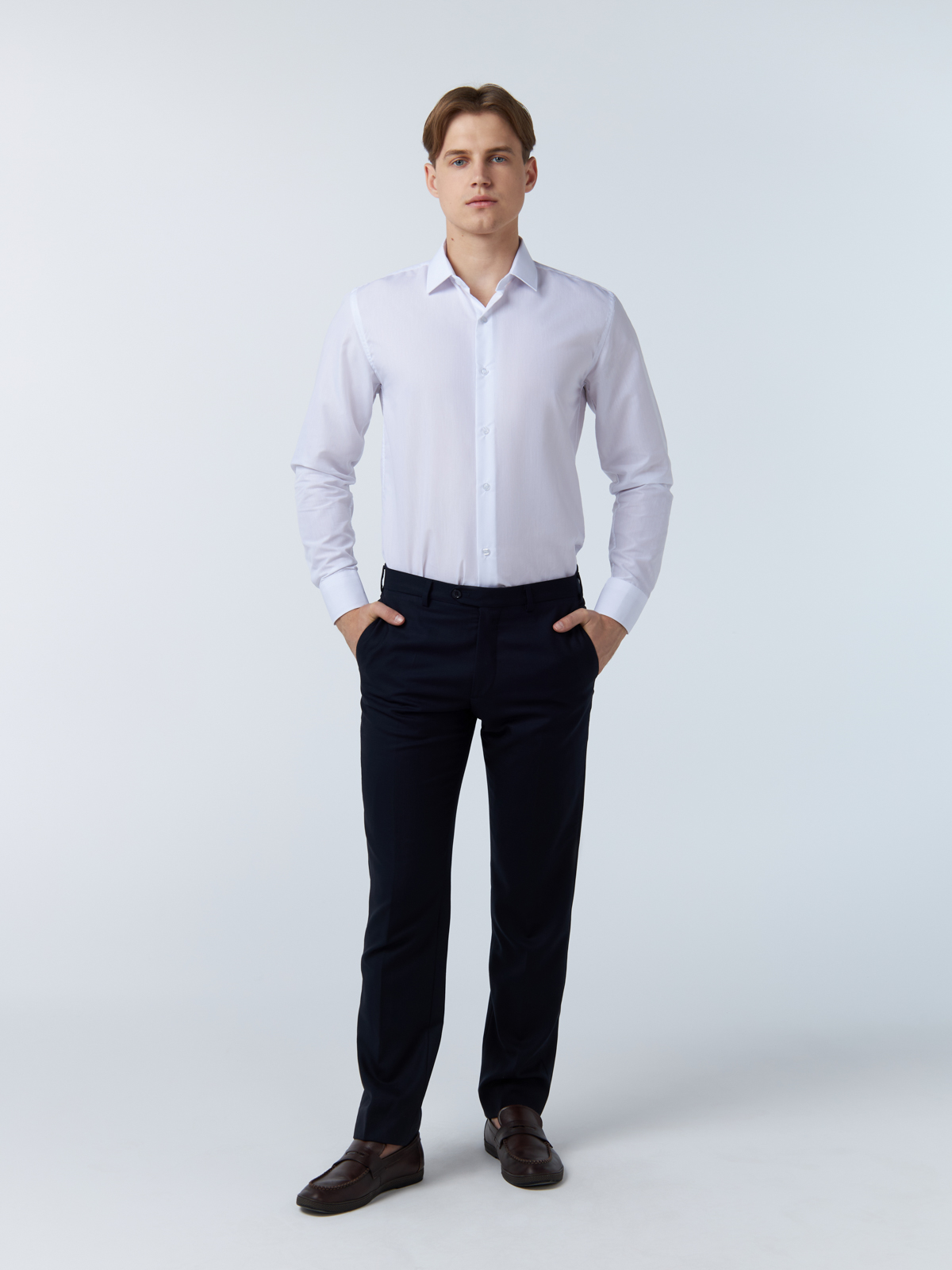 Рубашка мужская Platin 9-675-44 белая XL