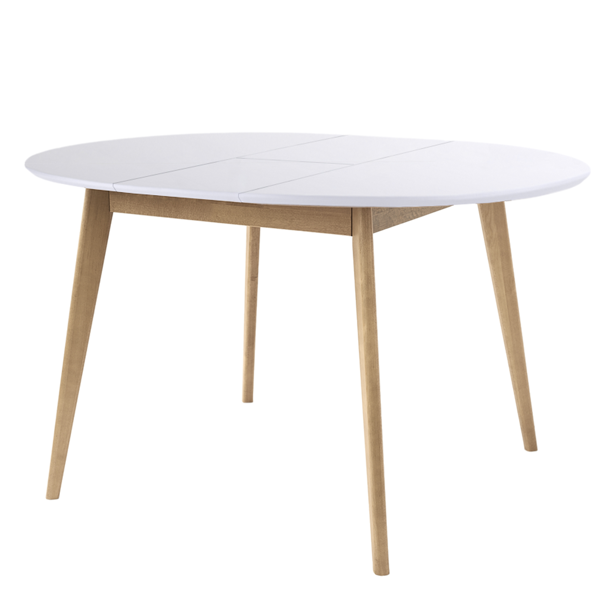 Стол обеденный Daiva casa Орион classic 100-130 см, круглый, дуб золотой/белая эмаль